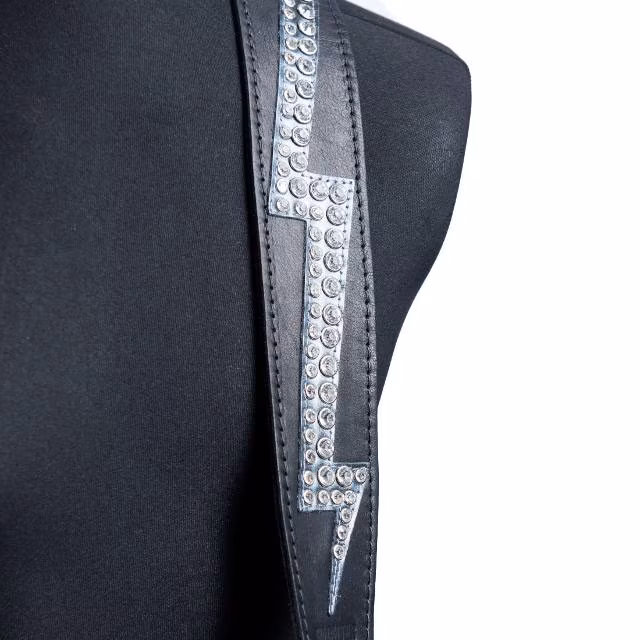 Richter Raw II Lightning Black/Titan Rhinestone - Gitarrengurt