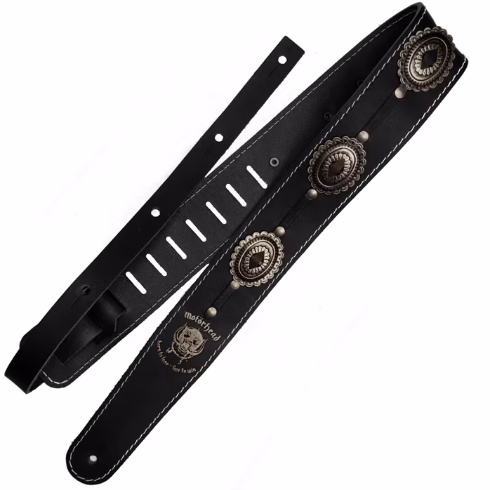 Richter Motörhead Concho Strap Black/Old Silver - Gitarrengurt