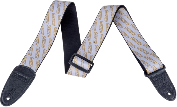 Gretsch Logo Strap White/Gold - Gitarrengurt