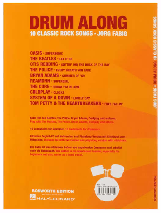MS Drum Along - 10 Classic Rock Songs - Schlagzeug-Noten