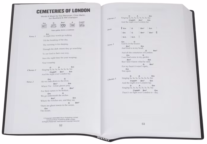 MS The Little Black Songbook: Coldplay - Songbuch