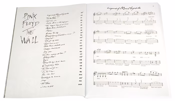 MS Pink Floyd - The Wall - Songbuch