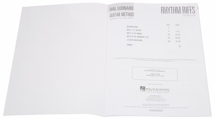 MS Hal Leonard Guitar Method - Rhythm Riffs - Gitarrenschule für Anfänger