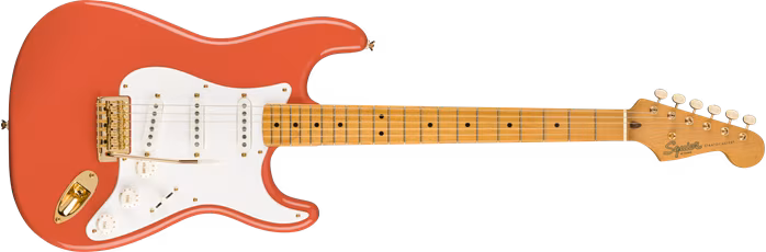 Fender FSR Classic Vibe '50s Stratocaster®, Maple Fingerboard, Fiesta Red with Gold Hardware - E-Gitarre