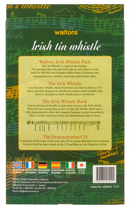 MS Waltons Tin Whistle CD Pack / Irish - Irish-Flute-Schule für Anfänger