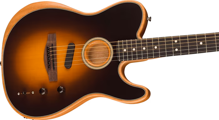 Fender Acoustasonic Player Tele RW SHDW BST - Elektroakustische Hybridgitarre