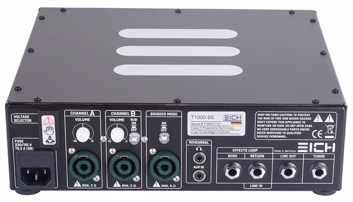 Eich T-1000 Black Edition  - Transistor-Verstärker für Bass 