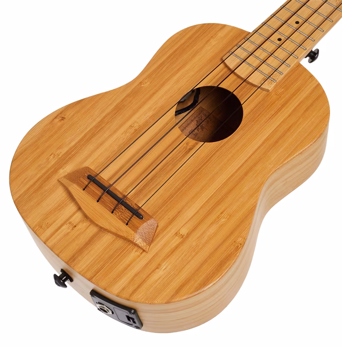 Cascha Soprano Ukulele Bamboo Natural EQ - Elektroakustische Ukulele