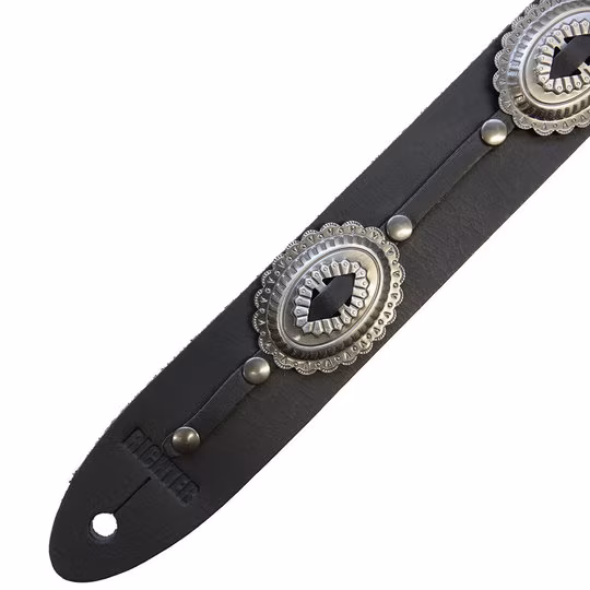 Richter Raw I Concho Black/Old Silver - Gitarrengurt