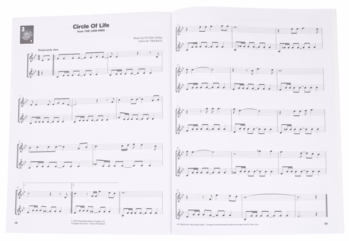 MS Look, Listen & Learn - Play Disney Duets - Trompeten-Schule für Anfänger