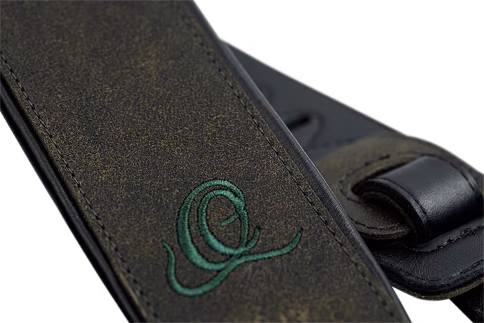 Ortega Leather Strap Olive Tree - Gitarrengurt