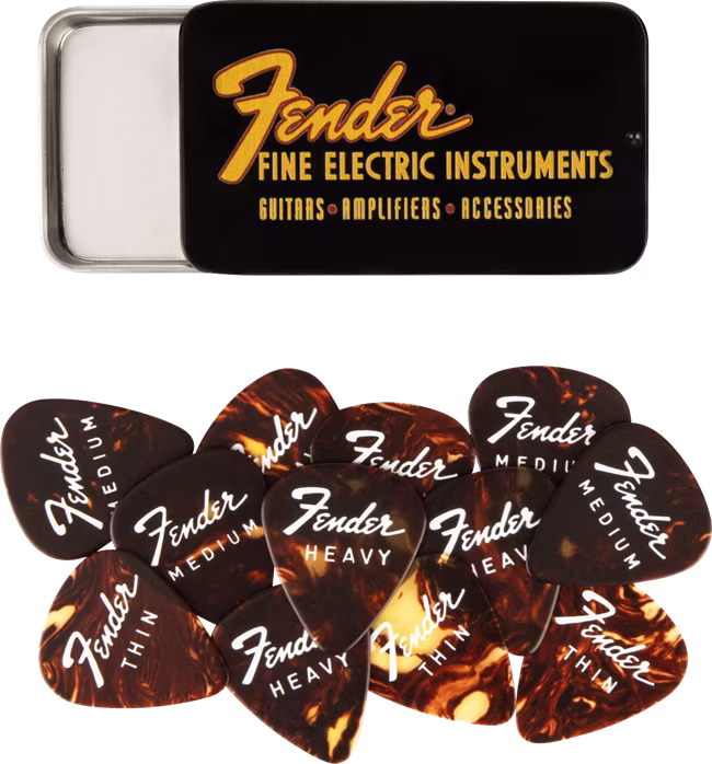 Fender Fine Electric Pick Tin - Signature-Plektren