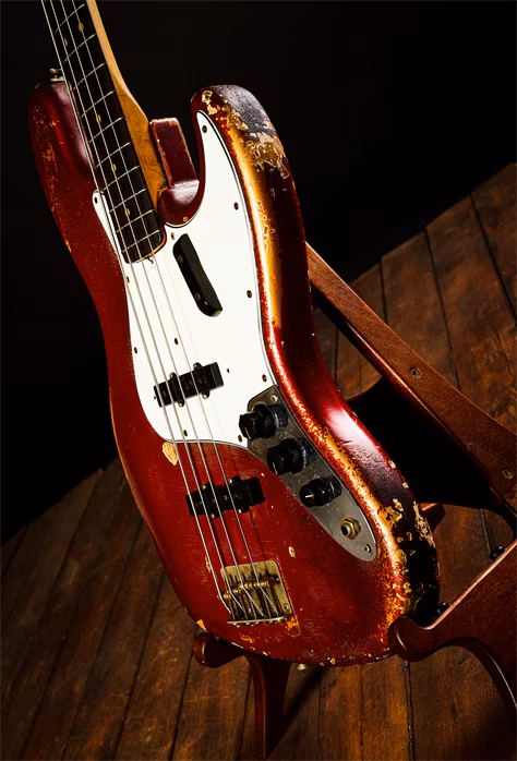 Fender 1965/66 Jazz Bass CAR Custom Colour Matching Headstock - E-Bass