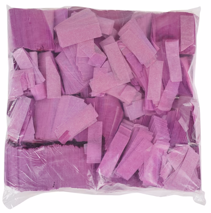 Tcm Fx Pomalu padající obdélníkové konfety 55x18mm, neonové-fialové, UV - Konfetti
