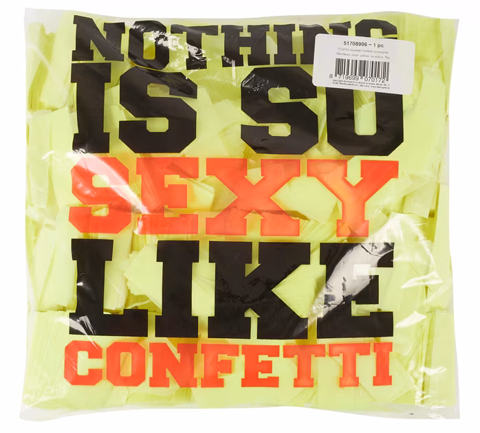 Tcm Fx Slowly falling rectangular confetti 55x18mm, neon-yellow, UV - Konfetti