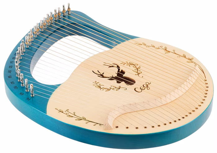Cega Lyre Harp 24 String Blue - Lyra