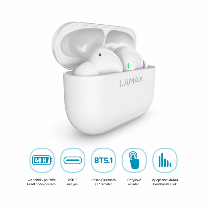 LAMAX Clips1 White - Wireless-Headset