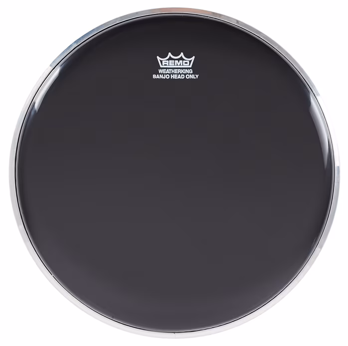 Ortega REMO Raven Series Banjolele Head Black, 8" (100) (ausgepackt) - Banjo Felle