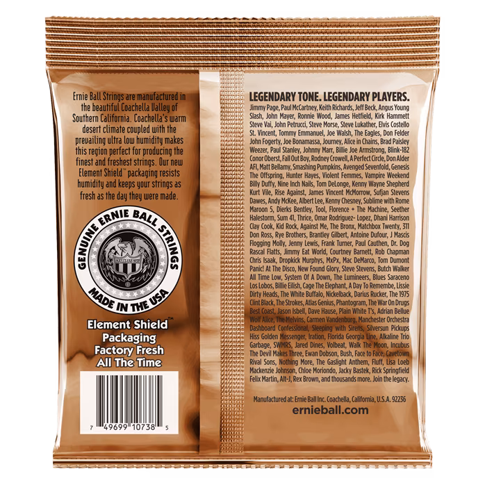 Ernie Ball 2152 Earthwood Phosphor Bronze Custom Light 12-String - Saiten für zwölfsaitige Gitarre