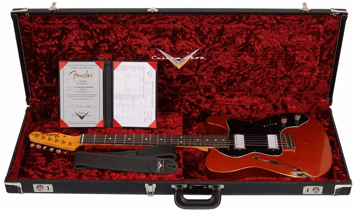 Fender Custom Shop 67 Telecaster Thinline Masterbuilt Paul Waller JRN Relic - E-Gitarre