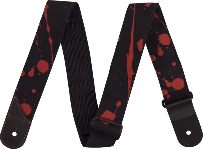 Jackson Splatter Strap, Black & Red - Gitarrengurt