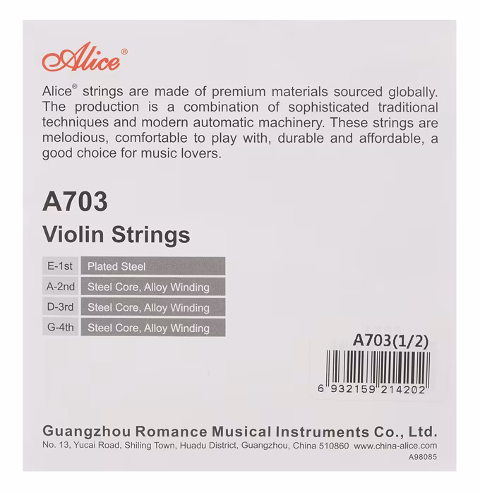 Alice A703 Basic Violin Strings 1/2 - Geigensaiten