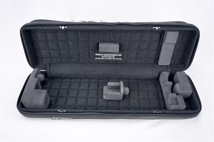 Marcus Bonna Double Case for Flute and Flautim/Piccolo with external pocket model MB, Black Nylon - Case für Querflöte
