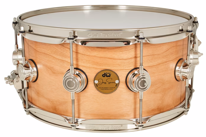 DW 14" x 6,5" SO Natural Cherry/Gum Nickel Hardware Snare Drum - Snare-Trommel