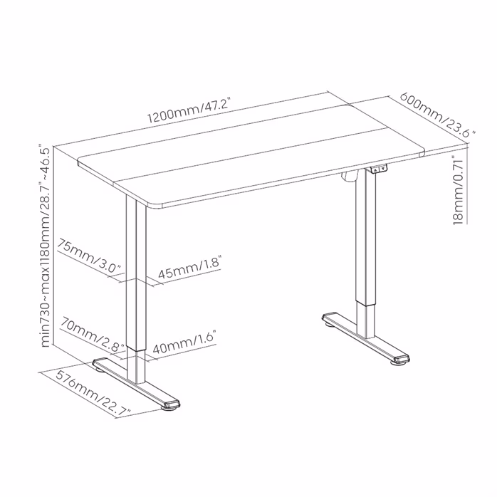 Mozos ED-PRO-BK - Studiotisch 