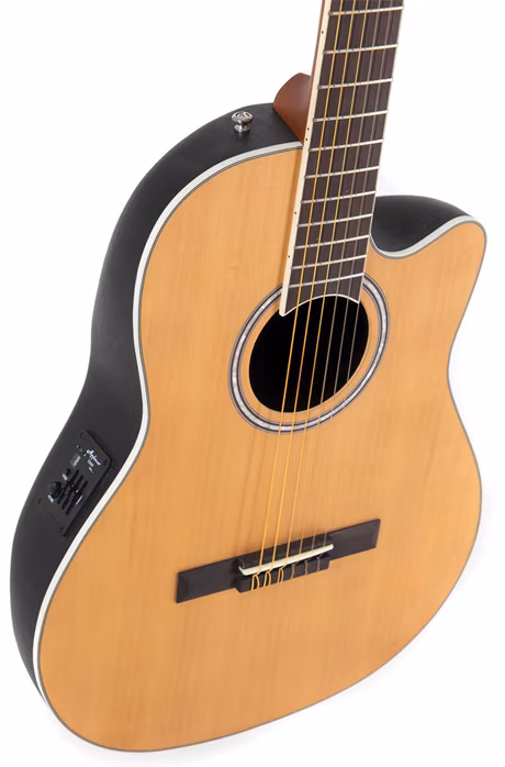 Applause AB24CII Mid Cutaway Nylon Natural Satin - Klassische elektroakustische Gitarre