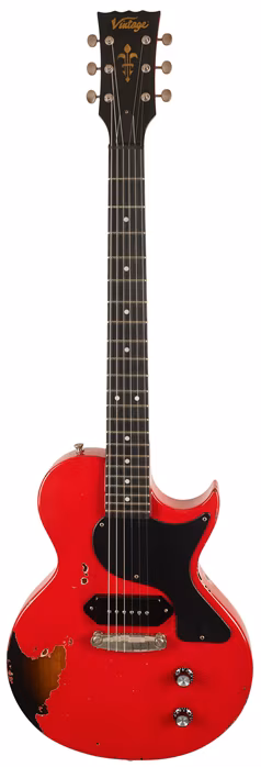 Vintage V120PU001 Proshop Distressed Red Tobacco Burst (ausgepackt) - E-Gitarre