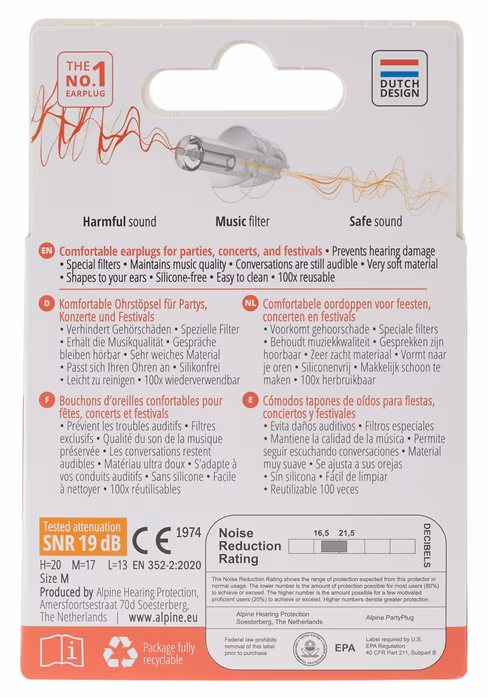 Alpine PartyPlug White - Ohrstöpsel