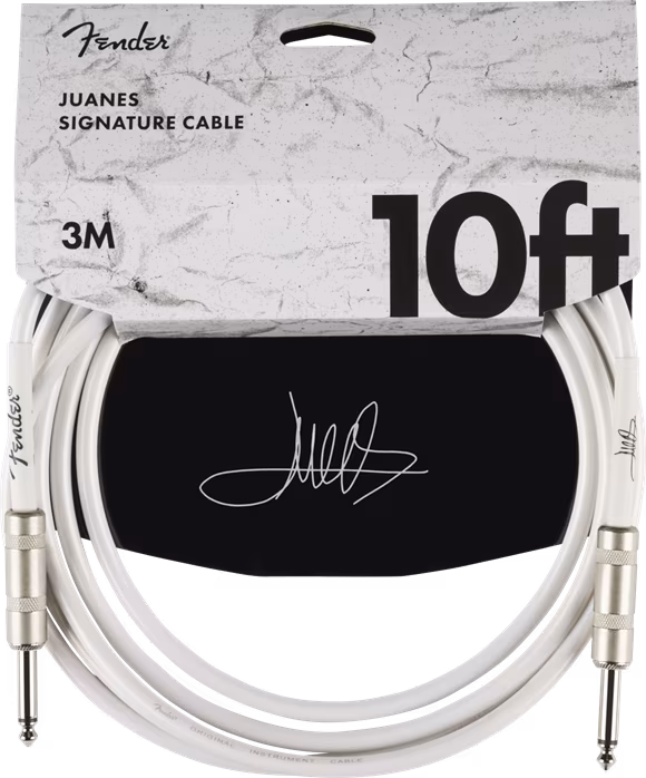 Fender Juanes 10' Instrument Cable, Luna White - Instrumentenkabel