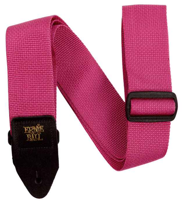Ernie Ball Polypro Strap Raspberry & Black - Gitarrengurt