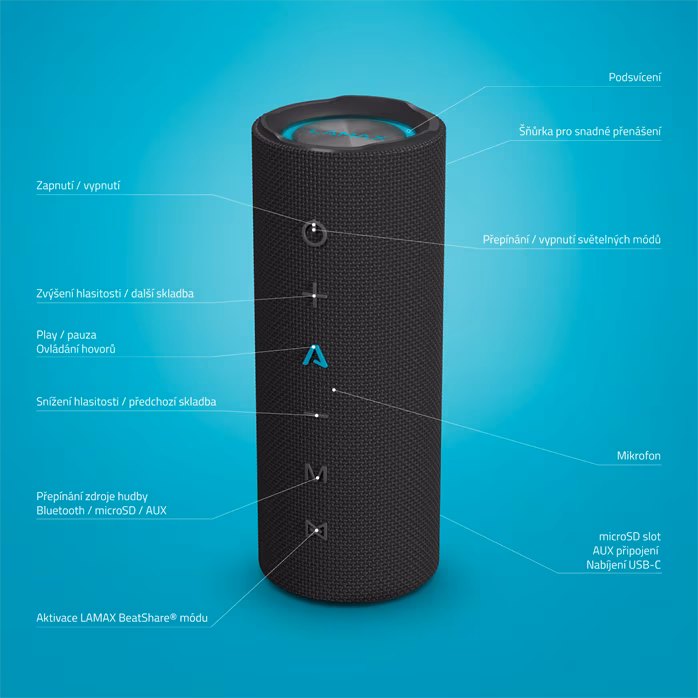 LAMAX Sounder2 Play - Mobiler Wireless Lautsprecher