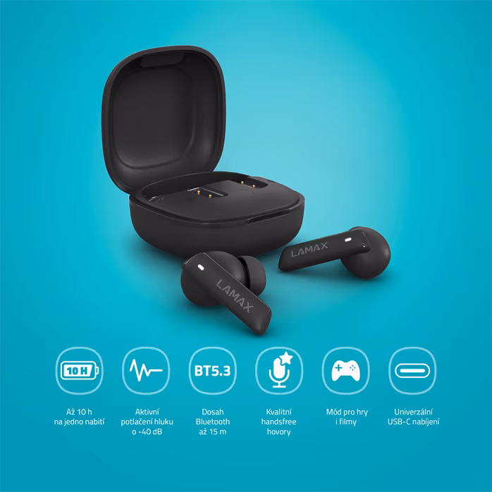 LAMAX Clips1 ANC Black (ausgepackt) - Wireless-Headset