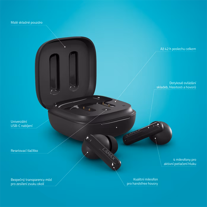 LAMAX Clips1 Plus Black - Wireless-Headset