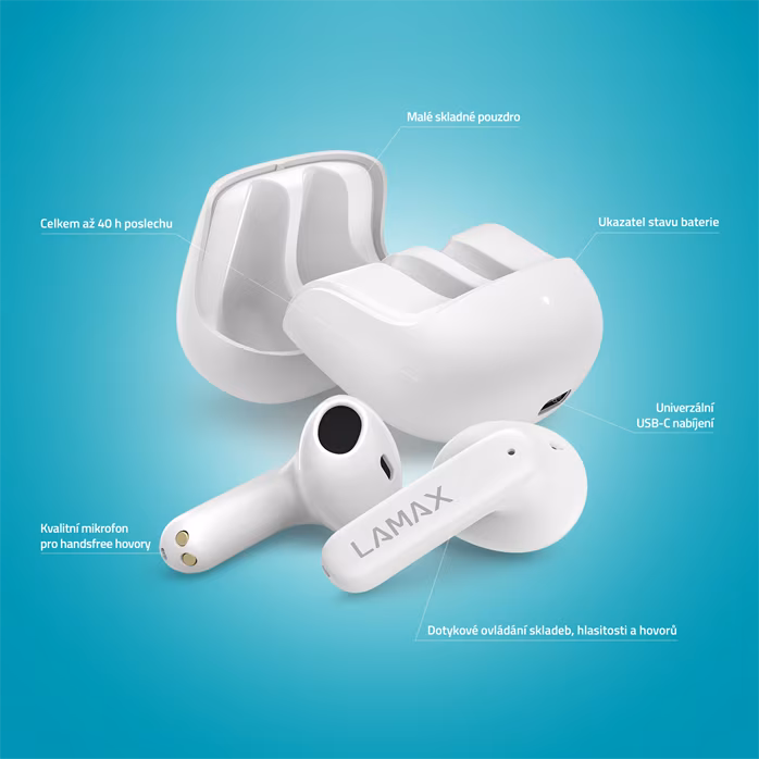 LAMAX Tones1 White - Wireless-Headset