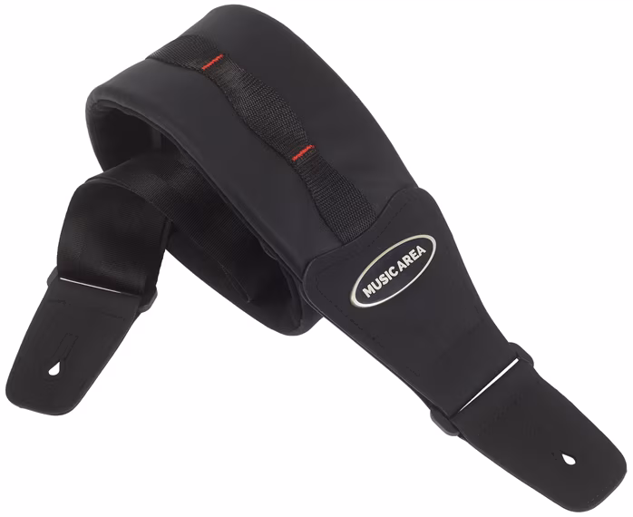 Music Area Strap Black Wide Long - Gitarrengurt