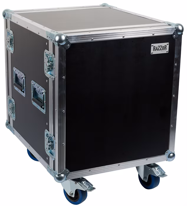 Razzor Cases 10U rack 500 with suspension, wheels - Rack Case