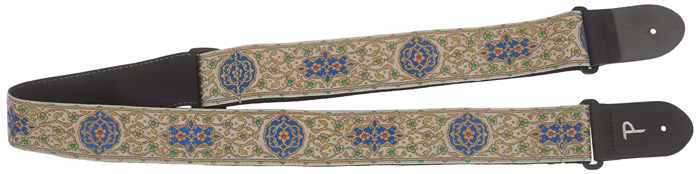 Perri's Leathers 7245 Jacquard Gray Blue Ornate - Gitarrengurt