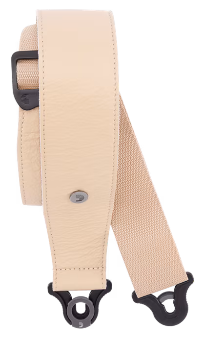 D'Addario Comfort Leather Auto Lock Guitar Strap Tan - Gitarrengurt