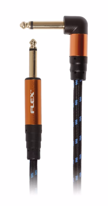 Tanglewood Flex Cable Blue/Black 6 m Angled - Instrumentenkabel