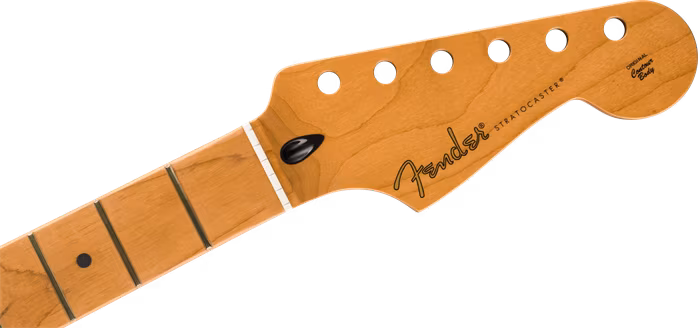 Fender Satin Roasted Maple Stratocaster Neck, Maple, Flat Oval Shape - Gitarrenhals