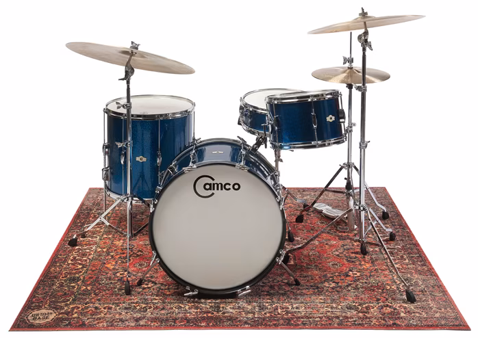 DRUMnBASE Vintage Persian Club Series Original Red - Schlagzeug-Teppich 