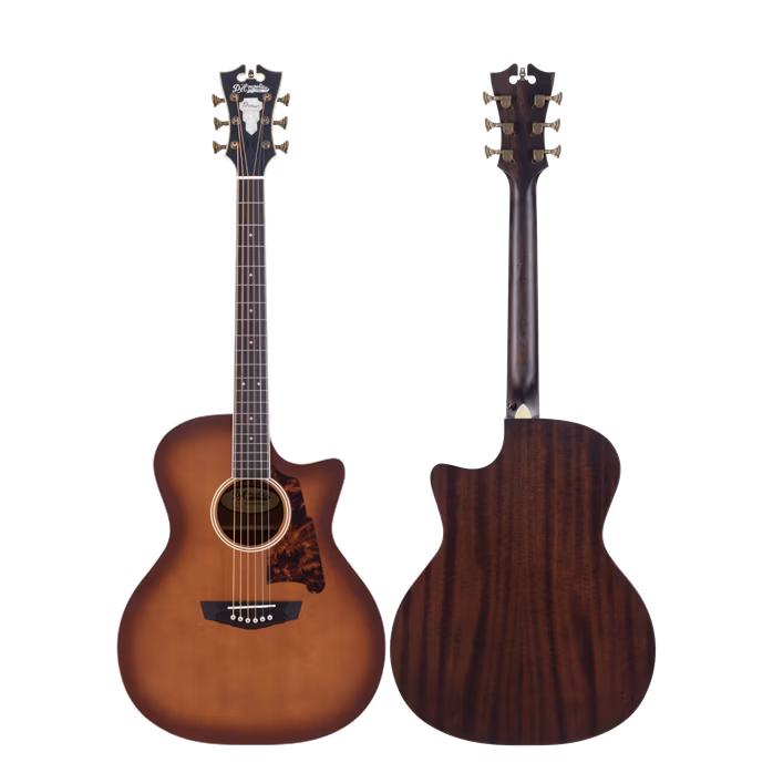 D'Angelico Premier Gramercy Grand Auditorium CE Caramel Burst (ausgepackt) - Elektroakustische Gitarre