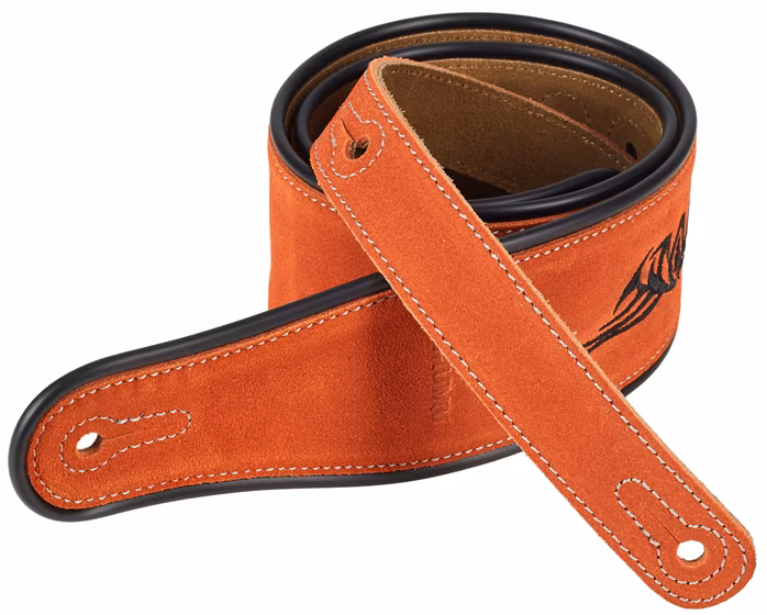 Amumu Embroidered Totem Suede Strap Brown - Gitarrengurt