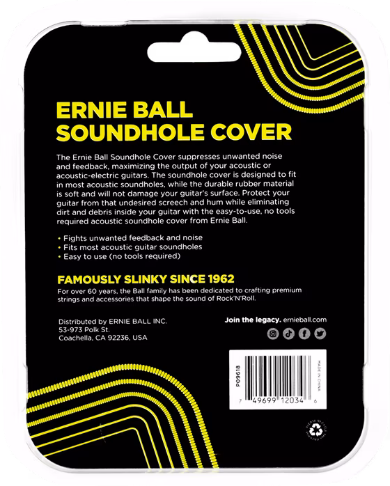Ernie Ball Acoustic Sound Hole Cover - Schalloch-Dämpfer