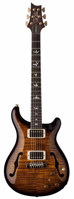 PRS Hollowbody II Piezo Black Gold Wraparound Burst - Semiakustische Gitarre