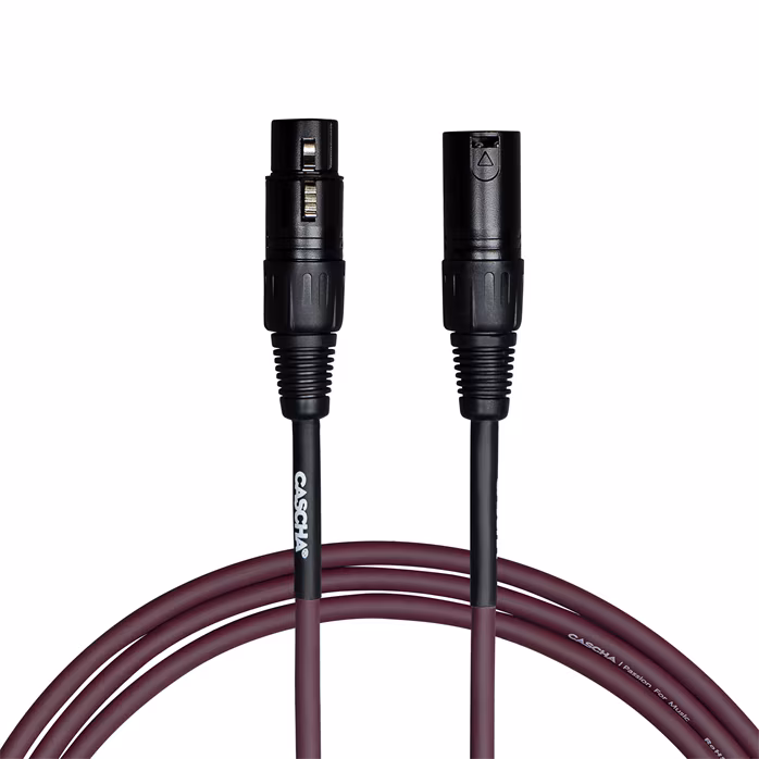 Cascha Standard Line Mic Cable Purple 2m - Mikrofonkabel